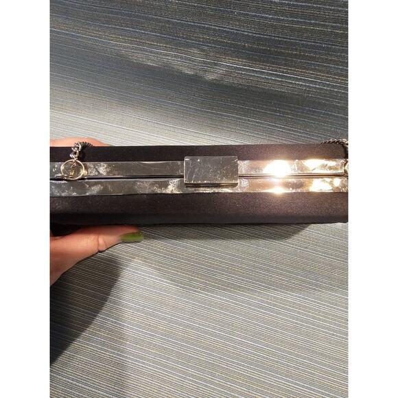 NWOT White House Black Market Formal Evening Clutch Handbag lace Black - Picture 4 of 6